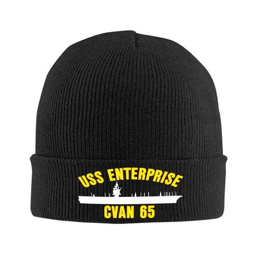 HUIJIANGFA Enter-Prise Cvan 65 Beanie Hat Knit Warm Cap for Men Women Black