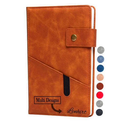 Customizable Leather Notebook with Copper Buckle 200 Pages Various Colors Available Suitable for Journaling, Writing and Sketching