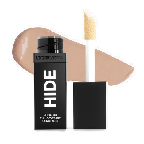 HIDE Liquid Concealer, Medium to Full Coverage Concealer for Blemishes, Under Eye Dark Circles & Scars, Oil Free Concealer, Light Beige (See Shade Finder), 0.5 fl oz