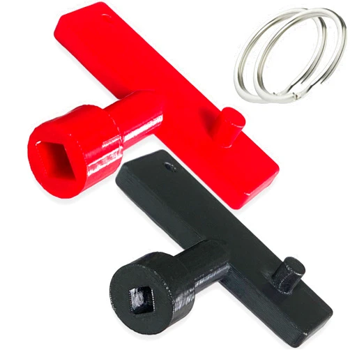 Badogrio T-Handle Water Valve Key Compatible with Viega Vanguard Manabloc Minibloc New & Older Style Red Black Key Set (2PACK)