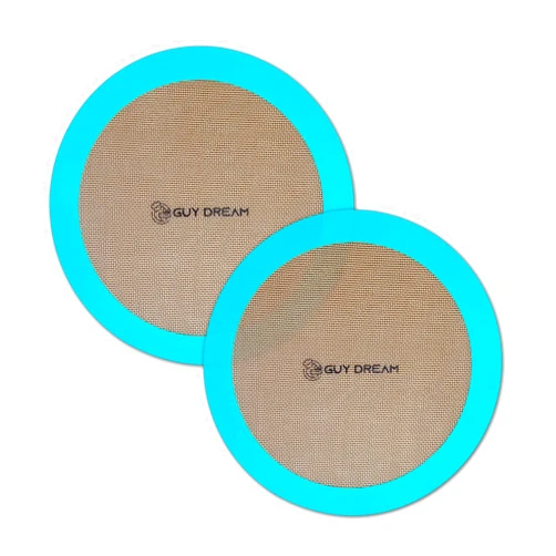 GUY.DRE.MAT Round Silicone Baking Mats for 8 Inch Cake Pan, Food Grade, Non-Stick, Reusable Silicone Mat for Baking Pan for Bread/Tortilla/Macaron/Pastry/Pie/Bun