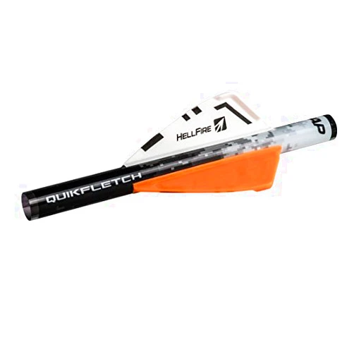 NAP Quikfletch 2in Hellfire -6 Pack White/Orange/Orange