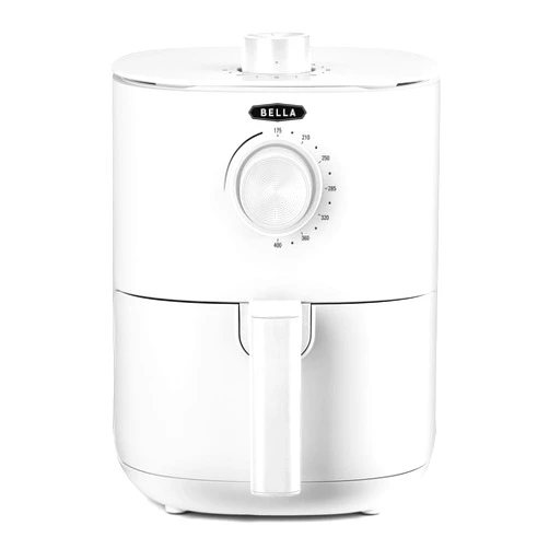 BELLA 2.9QT Manual Air Fryer, No Pre-Heat Needed, No-Oil Frying, Fast Healthy Evenly Cooked Meal Every Time, Removeable Dishwasher Safe Non Stick Pan and Crisping Tray for Easy Clean Up, Matte White 2.9 Quart Matte White