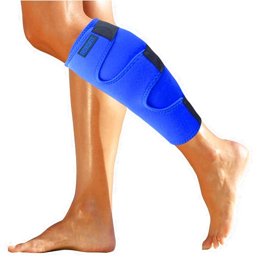 ROXOFIT Calf Brace for Torn Calf Muscle and Shin Splint Pain Relief - Adjustable Neoprene Compression Support Wrap for Lower Leg Tibia Injury, Strain, Tear - Runners Sleeve for Men and Women