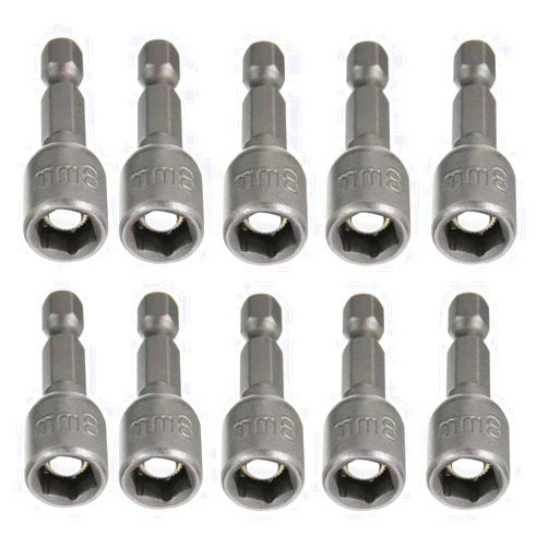 Fixinus 10 pieces Magnetic Socket Adapter 8mm, Fixinus 1/4