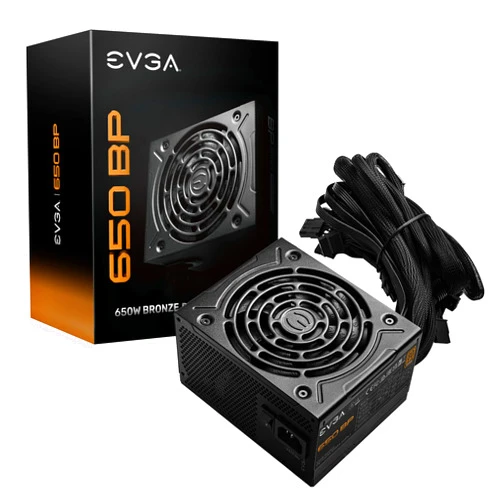 EVGA 650 BP, 80+ Bronze 650W, 3 Year Warranty, Compact 120mm Size, Power Supply 100-BP-0650-K1