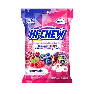 Hi-Chew Berry Mix - Black Cherry, Raspberry and Blueberry Flavors., 3.17 Ounce Bag