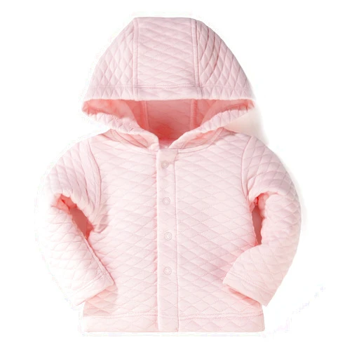 Minicoco 100% Cotton Baby Fall Hoodies Jacket, Comfortable Soft and Warm Baby Spring Jacket,0-24Months Solid-Coloured Coat
