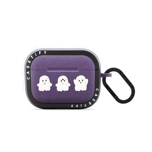 CASETiFY Bounce Airpods Pro (1st/2nd Gen) Case with Ring - Lil Ghosts - Matte Deep Purple