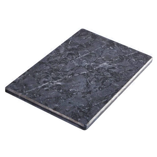 Tcrogsciss Natural Marble Trivet Cheese Board Dessert Serving Plate, Serving Tray, Cheese Cutting Board, 12X15 Inches, Black