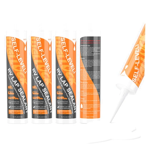 WELLUCK Self Leveling Lap Sealant White RV Roof Sealant, Flexible Repair Caulking Rubber Epdm Sealant for Camper Motorhomes Trailers, Secure Odorless Waterproof&UV All Weather Adhesive 10.3oz 4 Packs