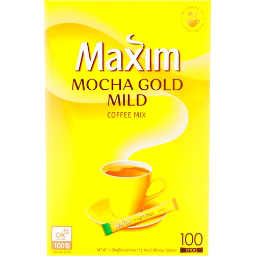 Denelchon Maxim Mocha Gold Mild Coffee Mix 12g X 100pc (2.64 Pound)