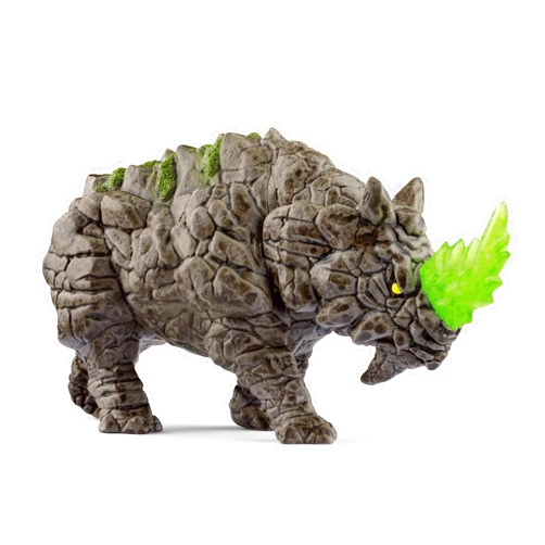 Schleich Eldrador Creatures - Stone Battle Rhino Figurine - Fantasy Rhinoceros for Boys and Girls - Durable Rock Beast Figures for Imaginative Play - Monster Toys for Kids Ages 7+ | 70157