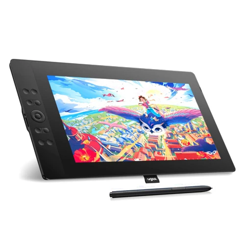 UGEE 15.4 inch Drawing Tablet with Screen，143% sRGB UE16 Computer Graphics Tablet with Full-Laminated Screen 8+1 Hot Keys 16K Level Pressure Battery-Free Stylus，Drawing Pad for PC/Windows/Mac/Android