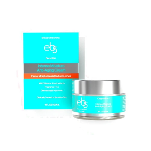eb5 Intense Moisture Anti Aging Moisturizer Face and Neck Cream- Tone & Tighten Skin with Retinol, Fade Fine Lines and Wrinkles with Vitamin E, A and B5-4oz