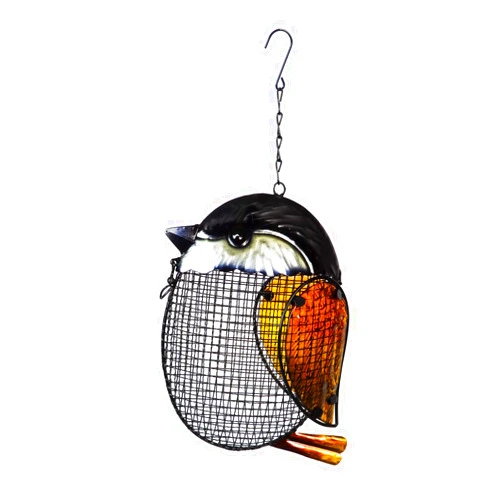 Evergreen Garden Beautiful Metal and Mesh Chickadee Shaped Bird Feeder - 8 x 16 x 3 Inches Fade and Weather Resistant Indoor/Outdoor Decoration for Homes, Yards and Gardens