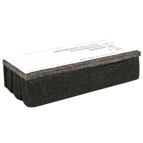 Lorell Sparco SPR1 Chalkboard Eraser, All-Felt, Dustless, Black, 6 x 2 1/2