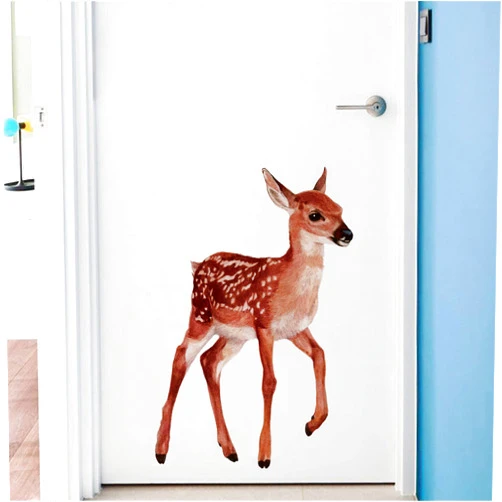 ROFARSO Lifelike Cute Lovely Deer Doe Animal Wall Stickers Removable Wall Decals Peel and Stick Wall Art Decorations Home Decor for Kid Nursery Baby Bedroom Living Room Playing Room Murals…