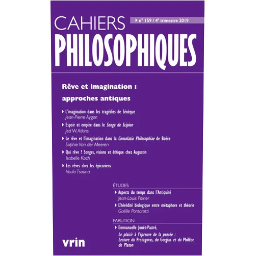 French Edition by Charlotte Murgier (Editor), Christelle Veillard (Editor), Jed W Atkins (Contributor), Isabelle Koch (Contributor), Jean-Louis Poirier (Contributor), Gaelle Pontarotti (Contributor), Voula Tsouna (Contributor), Sophie Van Der Meeren (Contributor) & 4 more Reve Et Imagination: Approches Antiques (Cahiers Philosophiques) (French Edition)