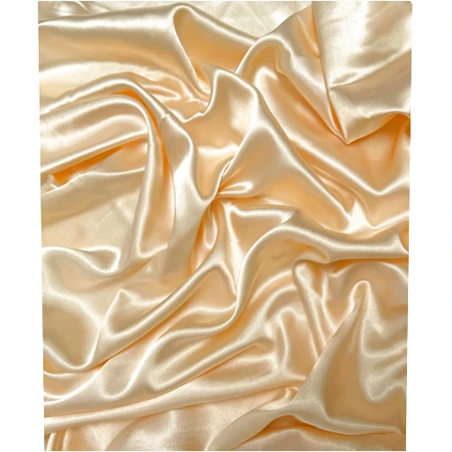 Sew The Trend Stretch Satin Fabric by The Yard - 60” Wide, Premium Quality Silky Satin Charmeuse Fabric for Bridal Gowns, Wedding Dedor, Lingerie, Sewing (Champagne, 5 Yard)