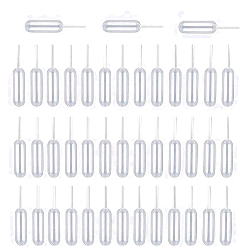VVS Dessert Pipettes 4ml, 200PCS Plastic Squeeze Transfer Pipettes Dropper Liquid Injector for Cupcake Strawberries (200）