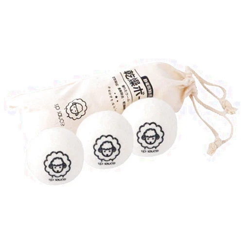 WEYNG Wool Dryer Balls 3 Pack Reusable Natural Fabric Softener Wool Balls Laundry Balls for Dryer Reduces Clothing Wrinkles and Saves Drying Time