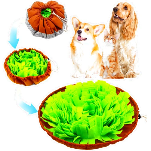 Estefanlo Snuffle Mat for Dogs - Interactive Pet Sniffing Feeding Mat for Slow Eating, Stress Relief and Mental Stimulation, Perfect Training Tool for Dogs,Cats and All Small Animals