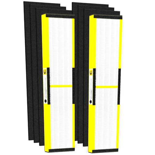 isinlive 2 Pack FLT5000 HEPA Filter C Replacement with 6 Pack Activated Carbon Pre-Filters Compatible with G-guardian Air Purifier AC5000 AC5000E AC5250PT AC5350B AC5350BCA AC5350W AC5300B