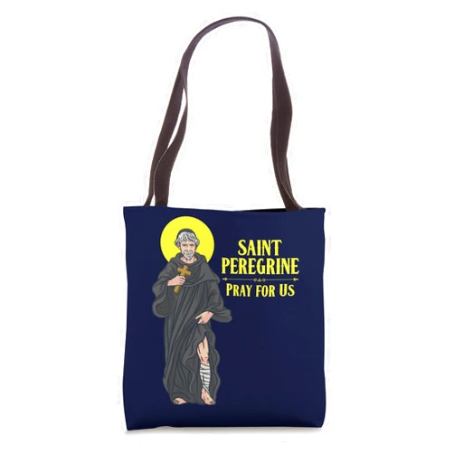Happy Catholics St Peregrine Patron Saint of Cancer Patients Catholic Saint Tote Bag