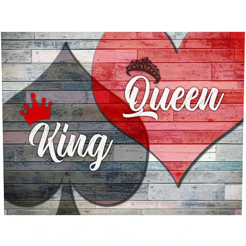 PDSLAIKE King Queen Diamond Painting Kits- DIY Diamond Art Kit Couple Wedding Bedroom Home Decor 15.7x11.8in