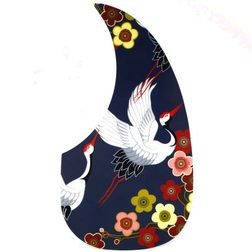 Rellocz Acoustic & Classical Guitar Pickguard Anti-Scratch Guard Plate for Martin D28 Style guitar, Perfect Replacement, Various patterns (white crane)
