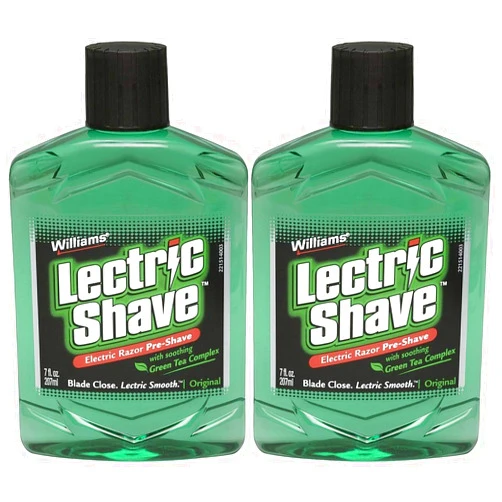 Williams Lectric Shave Electric Razor Pre-Shave with Soothing Green Tea Complex-7 oz, 2 pk