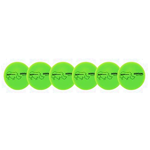 Generic Rhino Skin Dodgeball Set, Neon Green - Set of 6