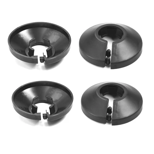 Juvielich 4Pcs Pipe Cover Black Escutcheon Plate for 1/2 Inch Pipe Radiator Cover 5/8