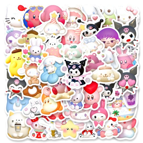 TaDadaPAO 100PCS Cute Stickers, Kawaii Japanese Vinyl Waterproof Stickers for Kids Teens Girls Adults Phone Water Bottles Skateboard Guitar (Anime)