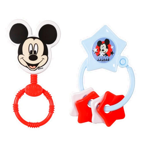 Disney Mickey Mouse Combo Pack Character Rattle & Keyring Teether, Mickey
