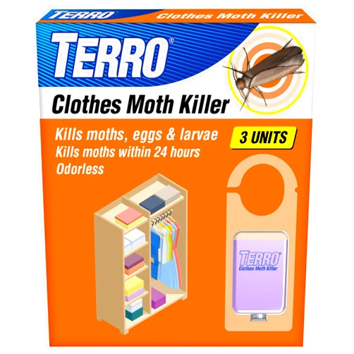 TERRO Clothes Moth Killer – T2903 3 Pack | Kills Adult Clothes Moths, Larvae and Moth Eggs | No Moth Balls Odor