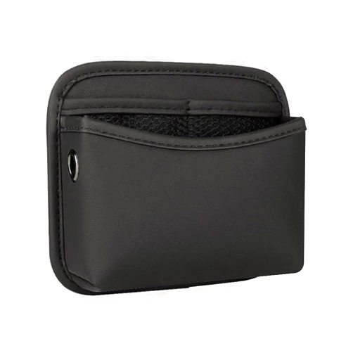 BDZMC Car Seat Side Storage Pocket, Leather Car Side Pocket Organizer, Auto Console Organizer Bag for Door, Window, Universal Car Organizer Accessories for Phone, Keys, Cards, Sunglass (Black)