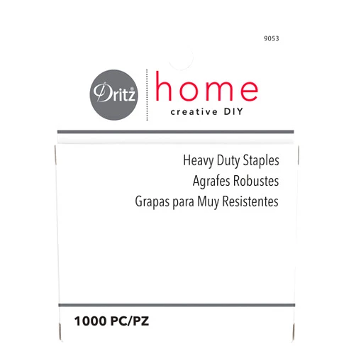 Dritz Home 9053 Heavy Duty Staples, 7/16-Inch (1000-Piece) , Silver