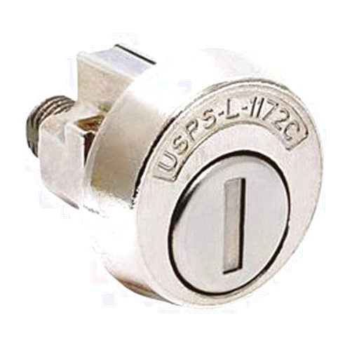 Compx Security Compx National Mailbox Lock 4C Style Clockwise Brushed Nickel Key Lock