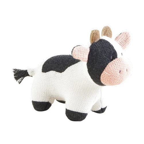 Mud Pie Children's Knit Rattle, Cow