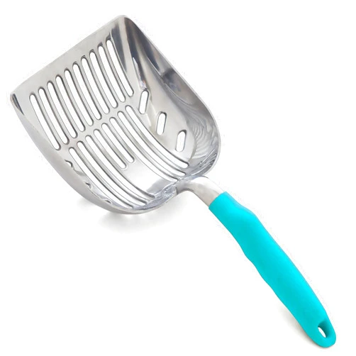 DuraScoop® Premium Multicat Cat Litter Scoop | Solid Metal | Litter Box Tray Pan Sifter
