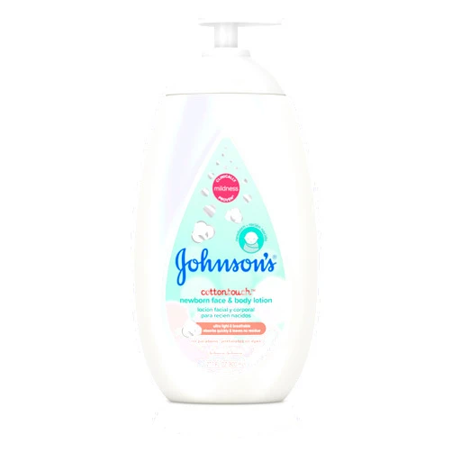 Johnson's Baby CottonTouch Newborn Baby Face and Body Lotion, Hypoallergenic and Paraben-Free Moisturization for Baby's Sensitive Skin, Made with Real Cotton, 27.1 fl. oz