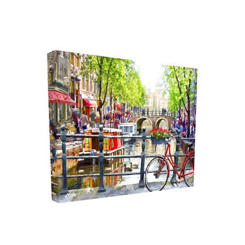 Trademark Fine Art Wrapped Canvas Wall Art - The Macneil Studio 'Amsterdam Landscape' Wall Art for Living Room, Bedroom, or Office Décor - 14x19