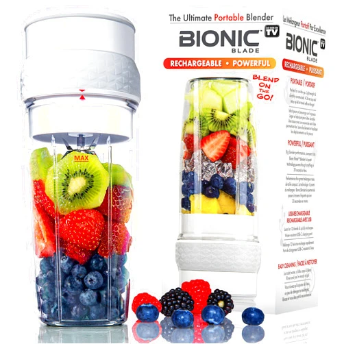 Emson Bionic Blade Personal Blender 490mL, Cordless, Rechargeable 18,000 RPM Portable Blender for Shakes and Smoothies Mini Blender Portable 8.6