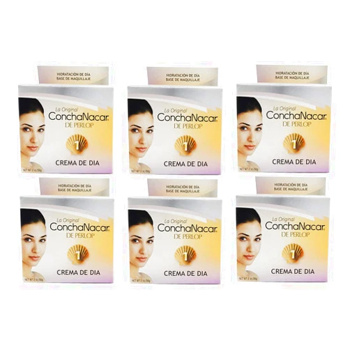 Concha Nacar ConchaNacar De Perlop Day Cream #1. Daily Skin Moisturizer and Make-Up Base. With Natural Ingredients. 2 Oz / 56 g. Pack of 6