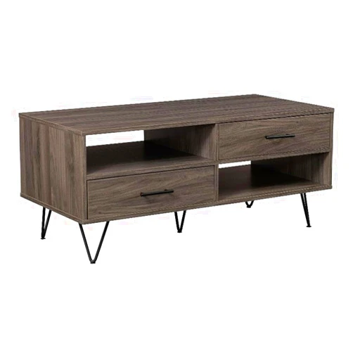 Walker Edison Malcolm Mid-Century Modern Minimalist Round Dining Table, Dark Brown