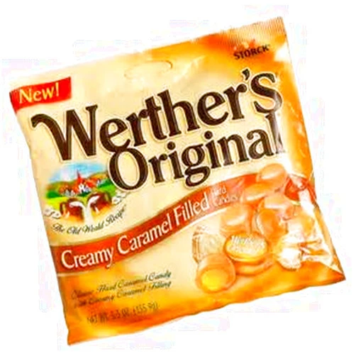WERTHERS ORIGINAL At The Neighborhood Corner WERTHERS HARD CANDY ORIGINAL CREAMY CARAMEL FILLED 2.65 OZ BAG