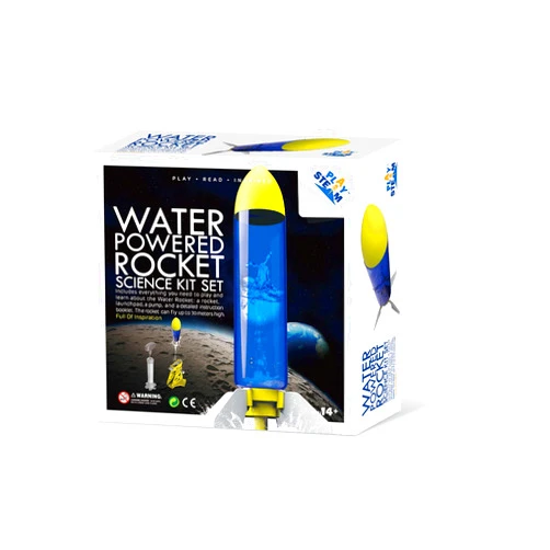 PLAYSTEAM PLAYSTEM Outdoor Water Powered Rocket Physics Learning Set-with Rocket Tail, Body and Pump DIY Rocket Science Experiment Kit- Space STEM Outdoor Toys Gift for Kids,Teens, Boys & Girls