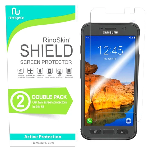 RinoGear (2-Pack) Screen Protector for Samsung Galaxy S7 ACTIVE Screen Protector [Flexible Clear Film] Case Friendly Accessories